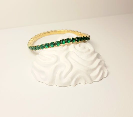 GREEN TENNIS BRACELET