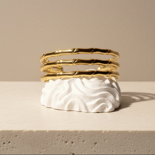 BRACCIALE DEA IN ACCIAIO GOLD RIGIDO