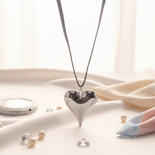 COLLANA DONNA DOLCEZZA CON CIONDOLO A CUORE IN ACCIAIO SILVER