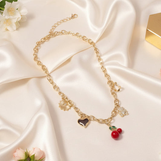 COLLANA DONNA GIOIA IN ACCIAIO GOLD CON CIONDOLI