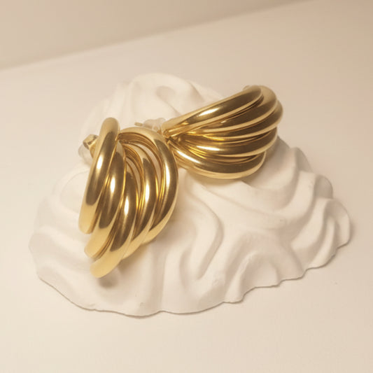 ORECCHINI CONCHIGLIA IN ACCIAIOI GOLD