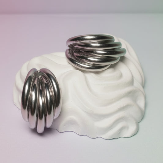 ORECCHINI CONCHIGLIA IN ACCIAIO SILVER SILVER