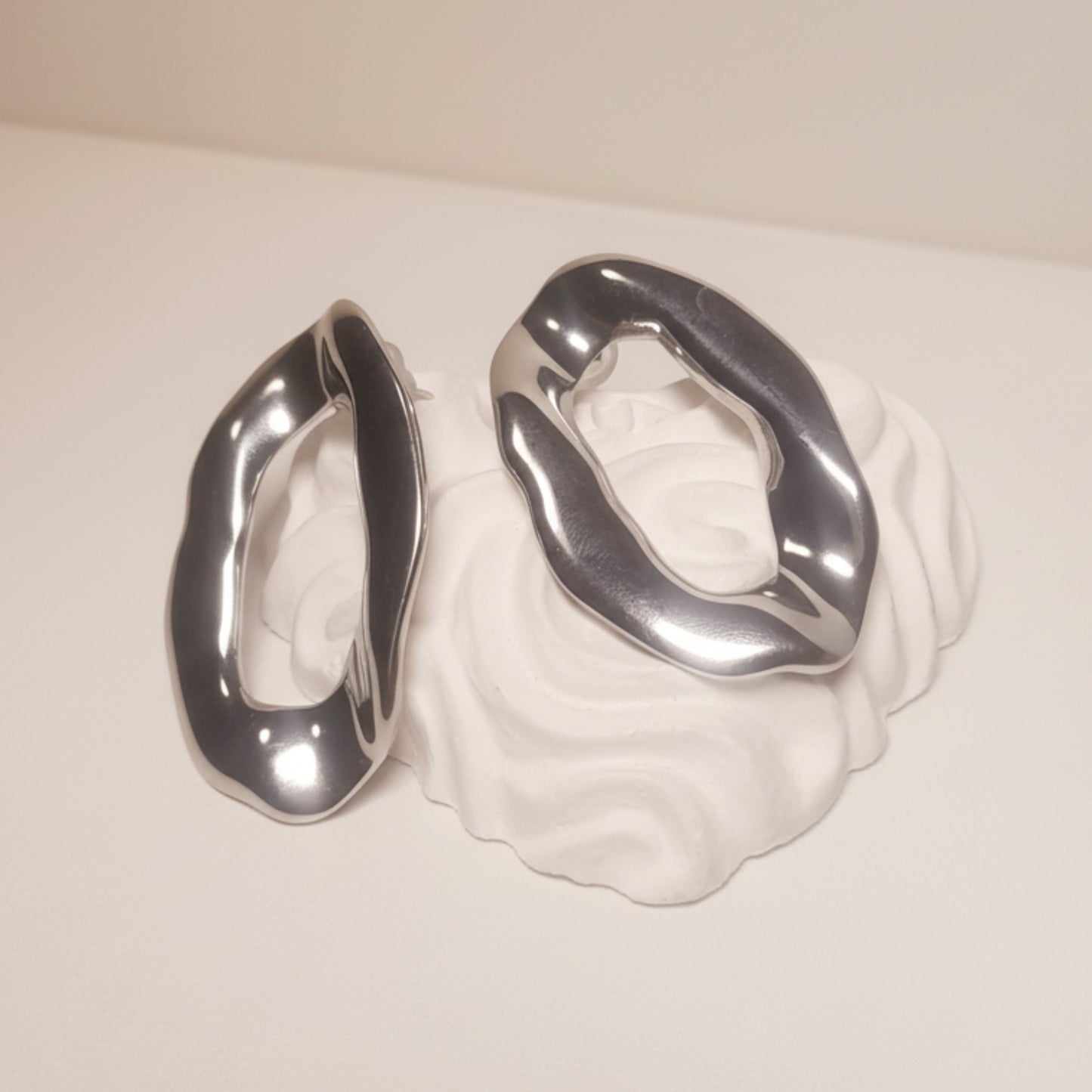 ORECCHINI DONNA FASCINO IN ACCIAIO MARTELLATO SILVER