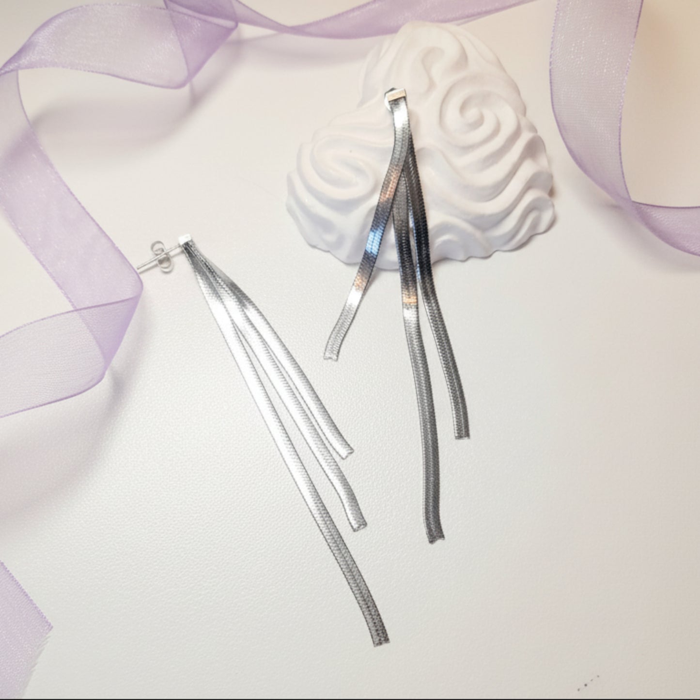 ORECCHINI SLIM IN ACCIAIO SILVER