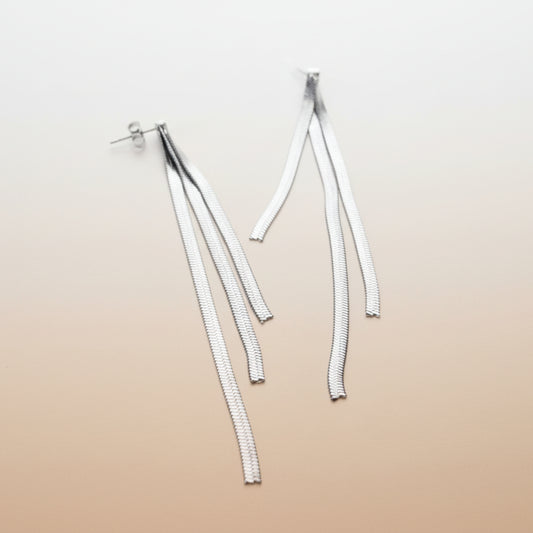 ORECCHINI SLIM IN ACCIAIO SILVER