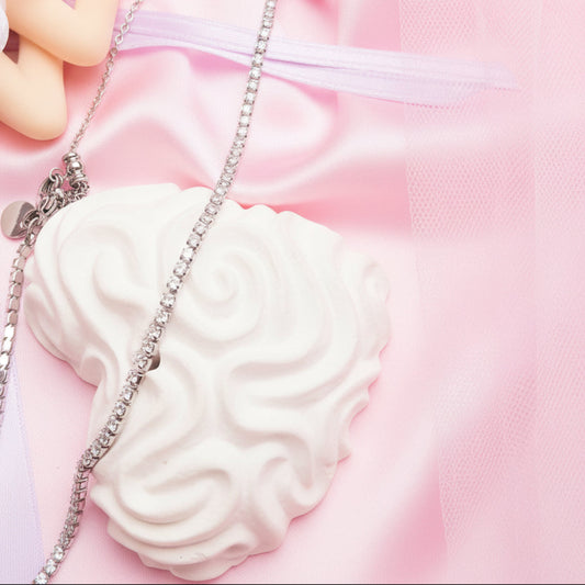 COLLANA DONNA LUCE IN ACCIAIO SILVER CON CURSORE