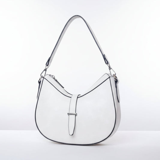 BORSA AURORA SCAMOSCIATA A MANO, SPALLA E TRACOLLA