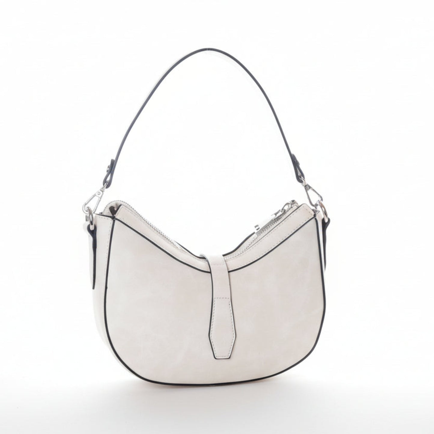 BORSA AURORA SCAMOSCIATA A MANO, SPALLA E TRACOLLA