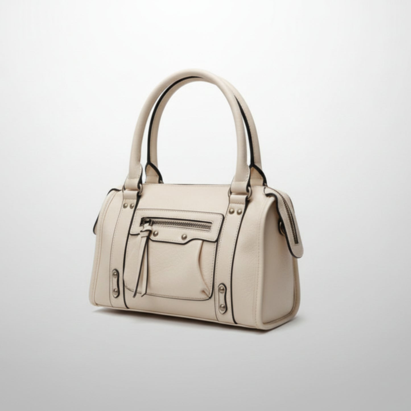 BORSA VINTAGE AVORIO A MANO E TRACOLLA DI TENDENZA CON TASCHE E FRANGE