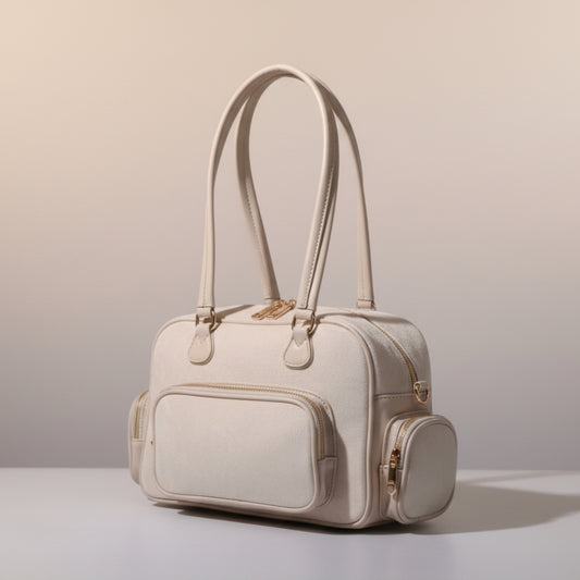 BORSA DONNA MODA A SPALLA E TRACOLLA CAPIENTE MULTI TASCHE-MAXI SHOPPER STILE URBAN CHIC