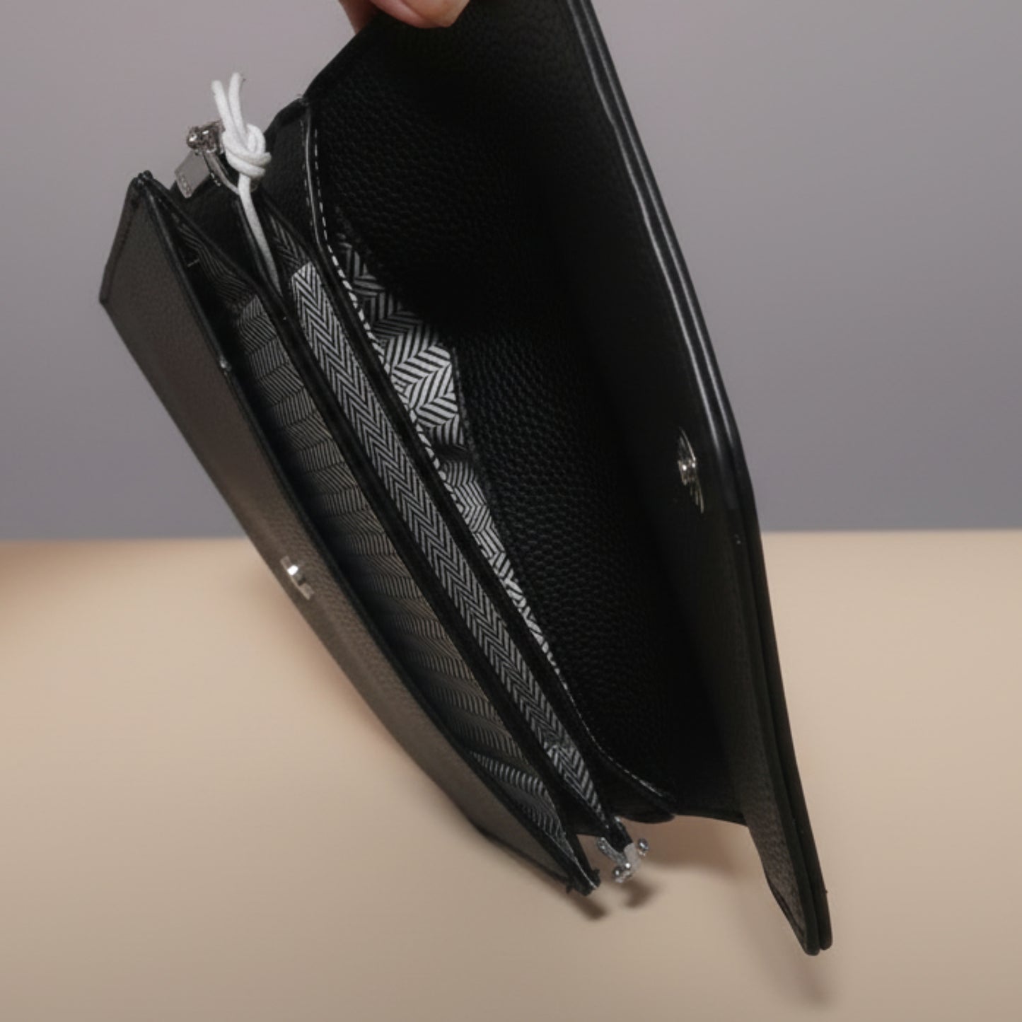 MINI BORSA COMPATTA DONNA NERA CON TRACOLLA REMOVIBILE