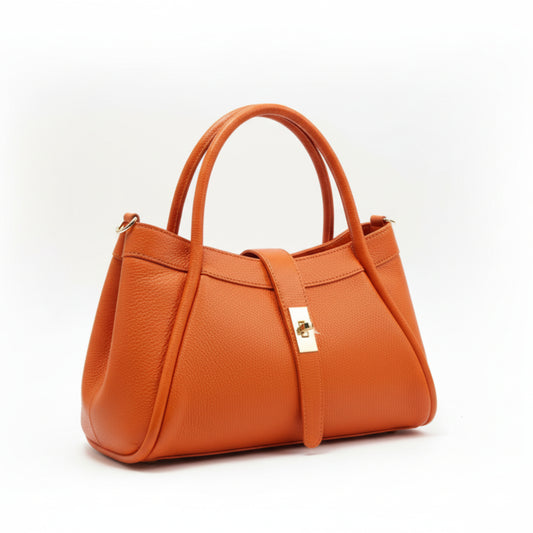 BORSA VERA PELLE MADE IN ITALY CHIC- TRACOLLA REMOVIBILE