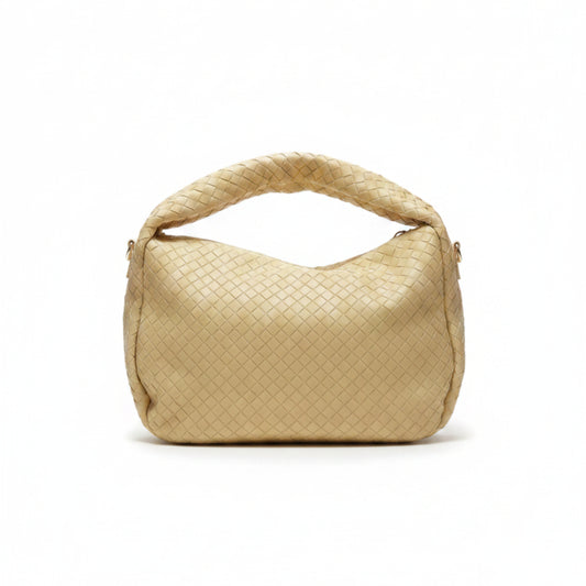 BORSA GIALLA CAPIENTE INTRECCIATA CON TRACOLLA REMOVIBILE - A MANO O CROSSBODY