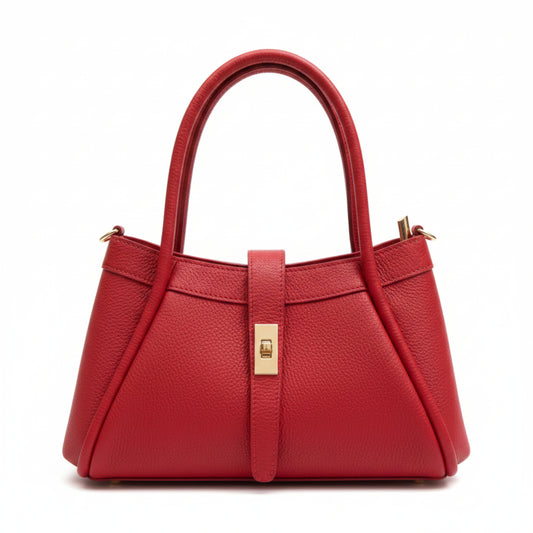 BORSA VERA PELLE MADE IN ITALY CHIC- TRACOLLA REMOVIBILE