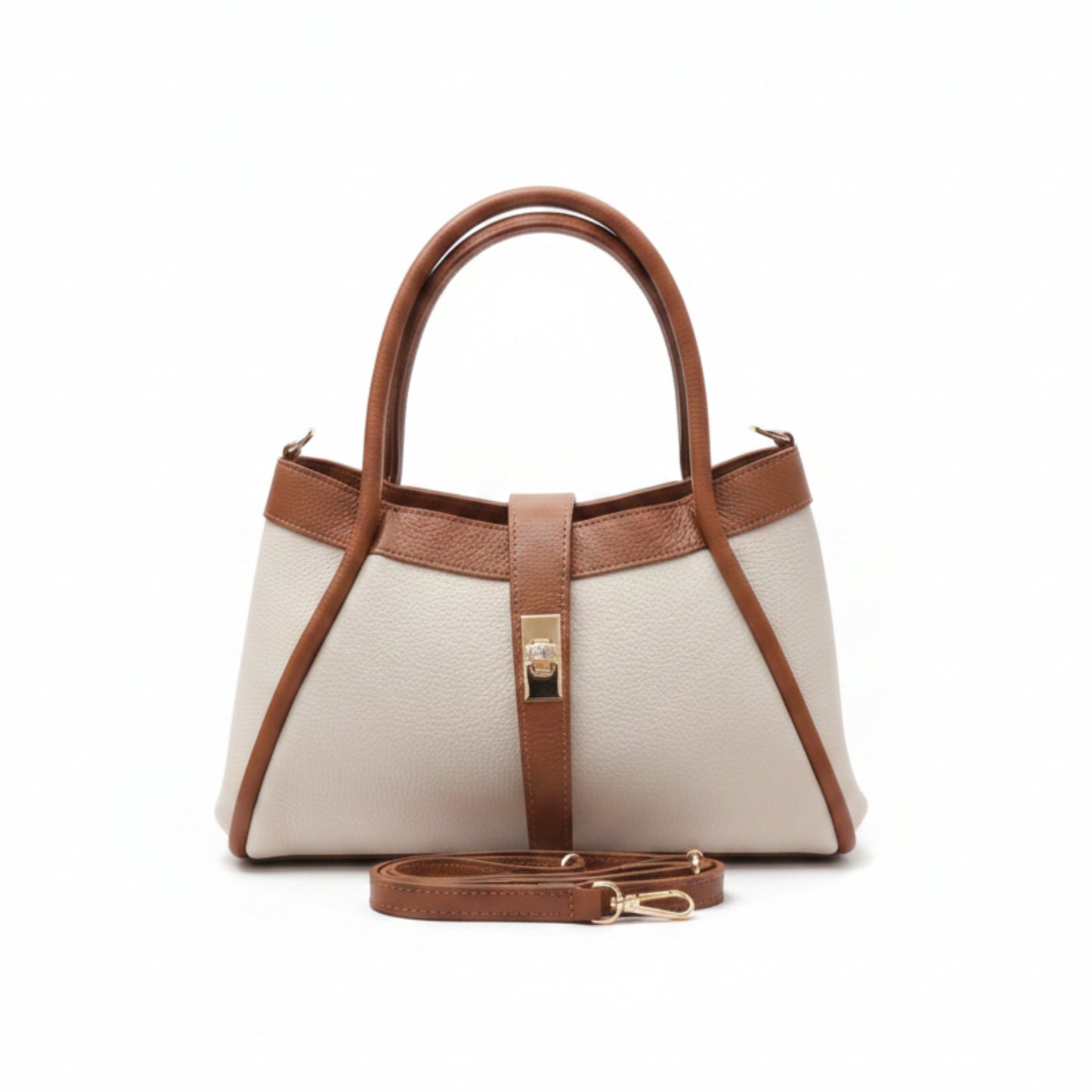 BORSA VERA PELLE MADE IN ITALY CHIC- TRACOLLA REMOVIBILE