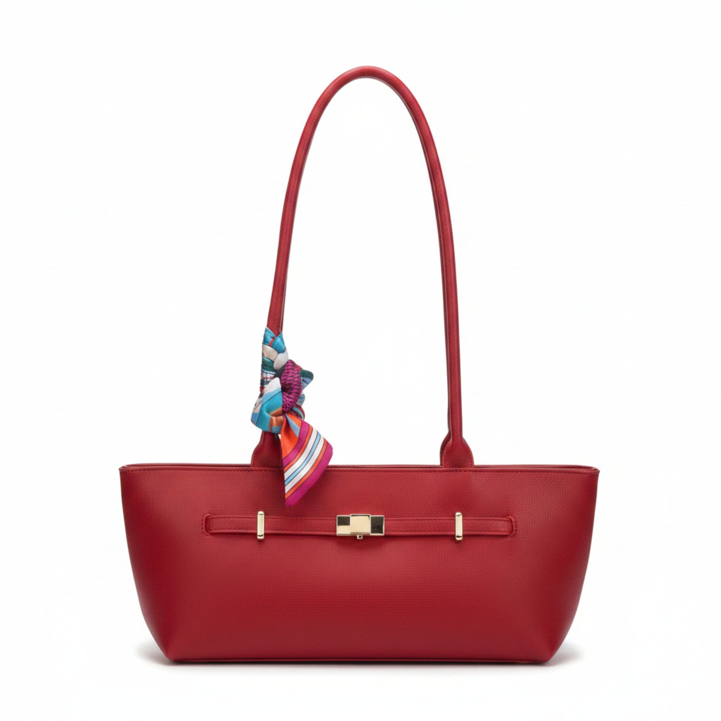 BORSA BAGUETTE CHIC CON FOULARD INTRECCIATO - ELEGANTE E TRENDY