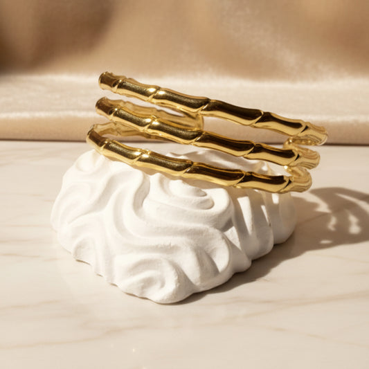 BRACCIALE DEA IN ACCIAIO GOLD RIGIDO