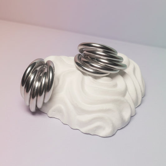 ORECCHINI CONCHIGLIA IN ACCIAIO SILVER SILVER