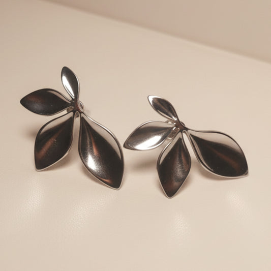 ORECCHINI DONNA FIORE IN ACCIAIO SILVER