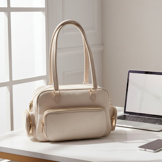 BORSA DONNA MODA A SPALLA E TRACOLLA CAPIENTE MULTI TASCHE-MAXI SHOPPER STILE URBAN CHIC