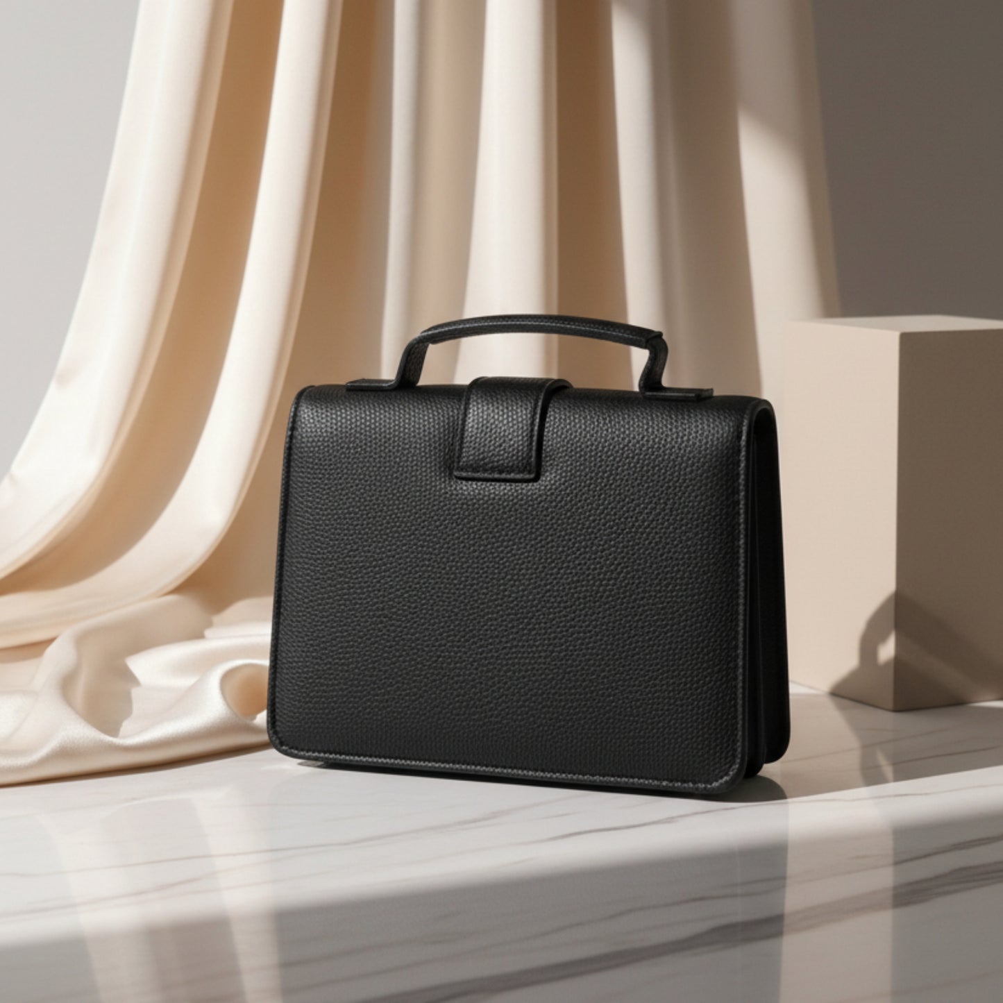 MINI BAG NERA ELEGANTE CON TRACOLLA REMOVIBILE E ACCESSORI