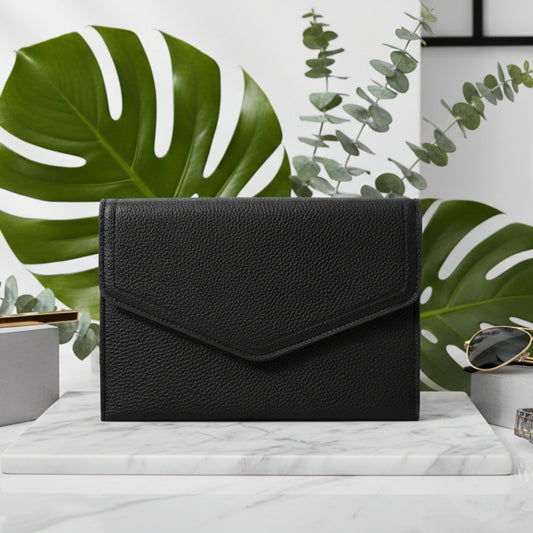 MINI BORSA COMPATTA DONNA NERA CON TRACOLLA REMOVIBILE