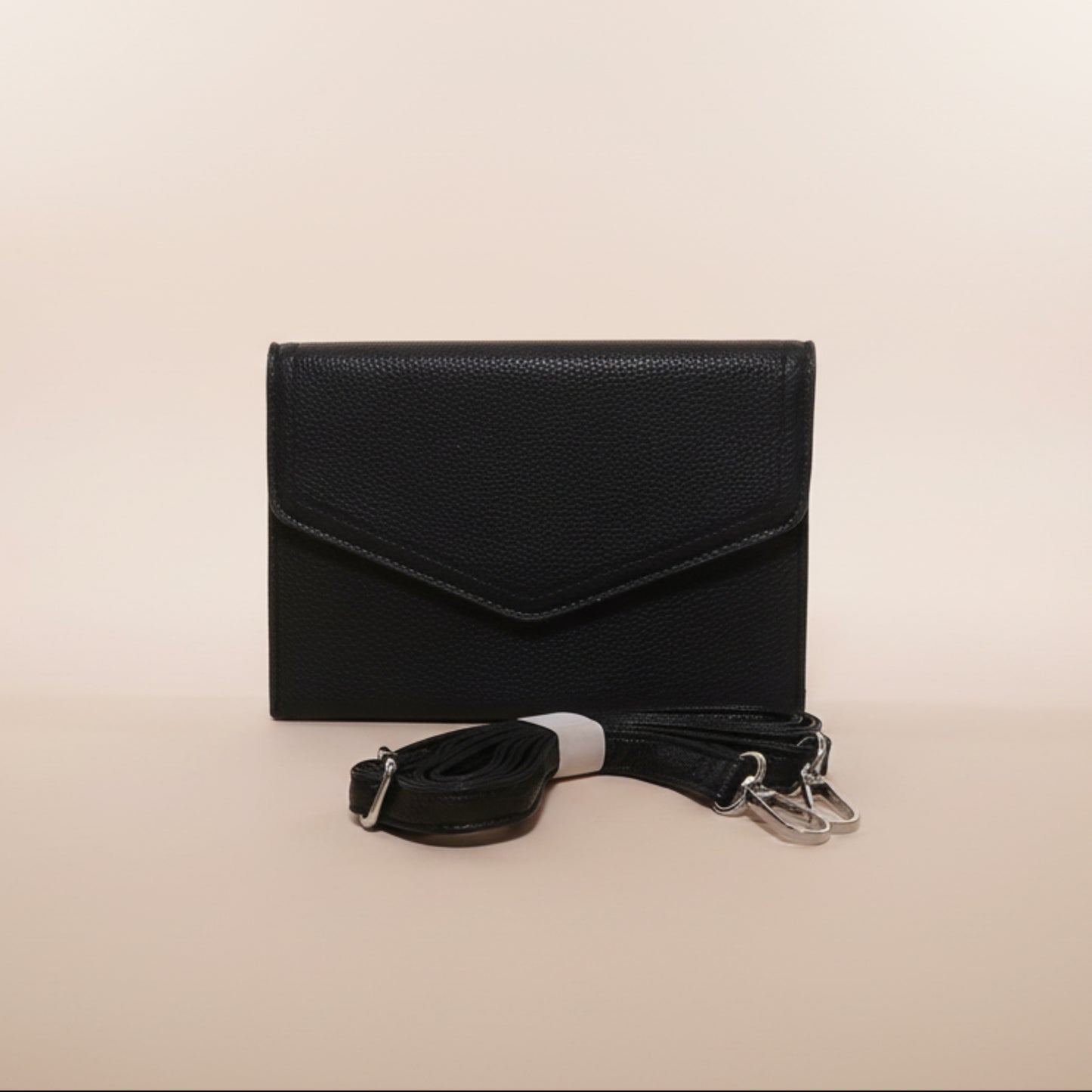 MINI BORSA COMPATTA DONNA NERA CON TRACOLLA REMOVIBILE