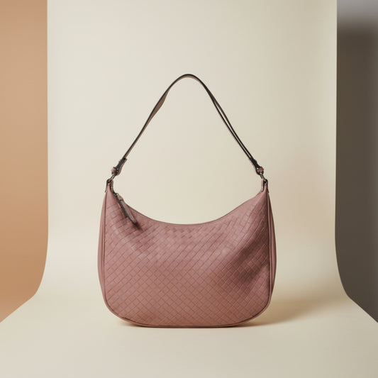 BORSA GRANDE ROSA ANTICO MORBIDA CON TRACOLLA REMOVIBILE