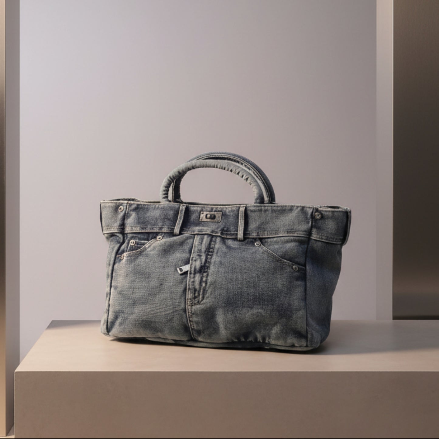 BORSA IN JEANS STILE VITA - TRENDY E GIOVANILE CON TRACOLLA REMOVIBILE