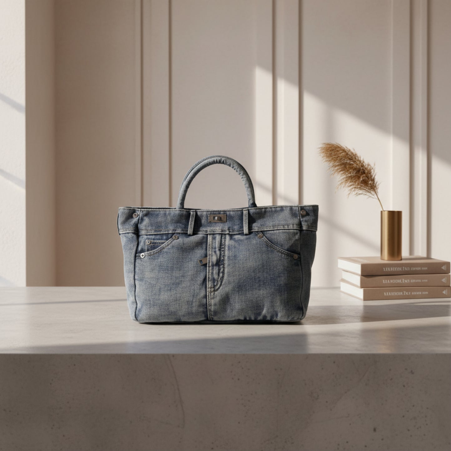 BORSA IN JEANS STILE VITA - TRENDY E GIOVANILE CON TRACOLLA REMOVIBILE