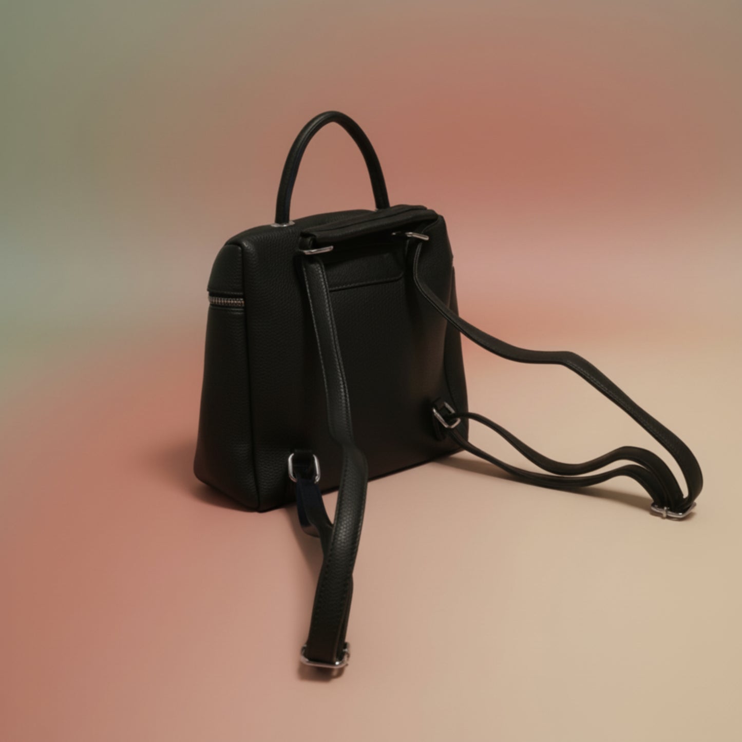 BORSA ZAINO 3 IN 1 - A MANO, ZAINO O TRACOLLA NERO