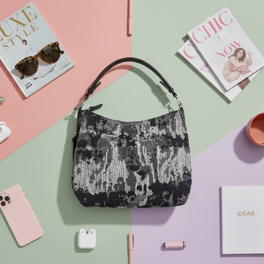 BORSA IN JEANS CAPIENTE CON TRACOLLA REMOVIBILE-PRATICA,MODERNA E DI TENDENZA