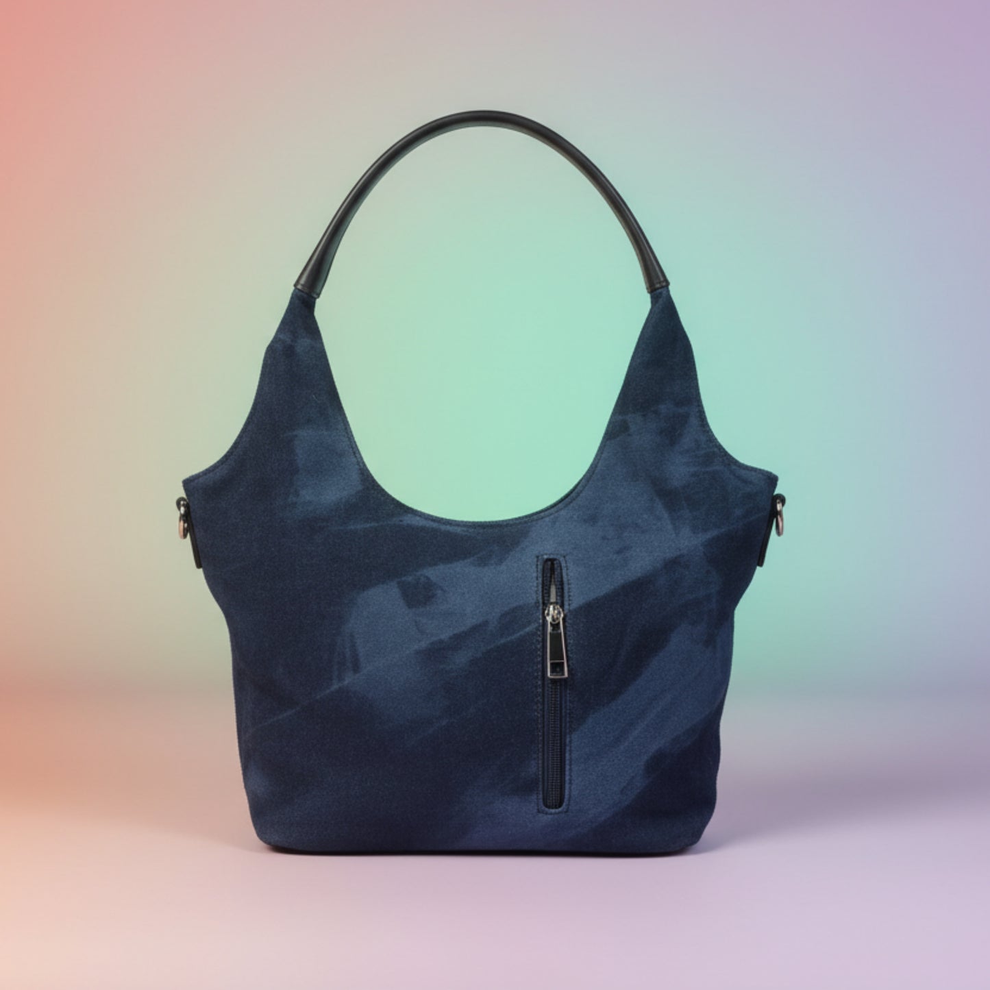 BORSA IN JEANS CAPIENTE DI TENDENZA, AS SPALLA O TRACOLLA- BLU CHIARO O SCURO