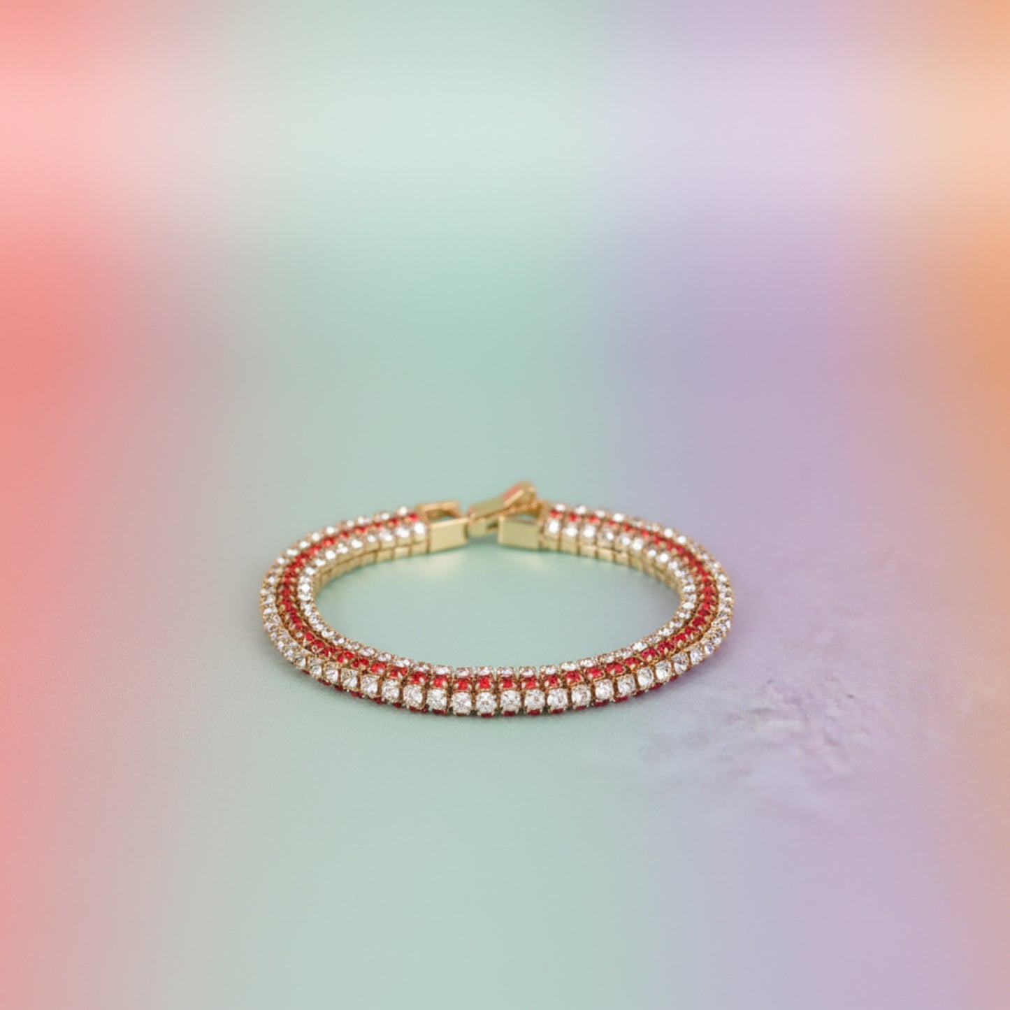 BRACCIALE MODA CON BRILLANTINI, VARI COLORI