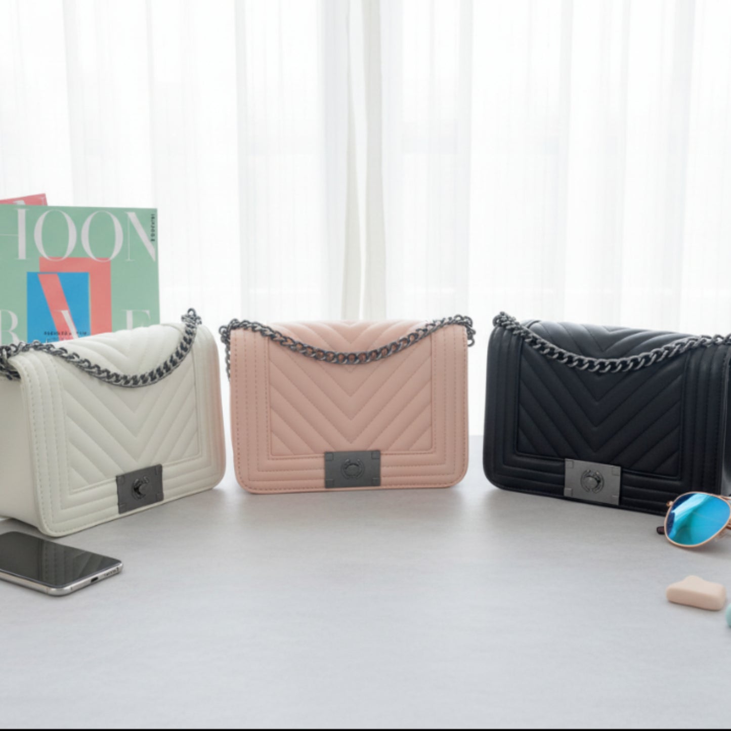 MINI BAG SUPER TRENDY CON TRACOLLA A CATENA_£ COLORI