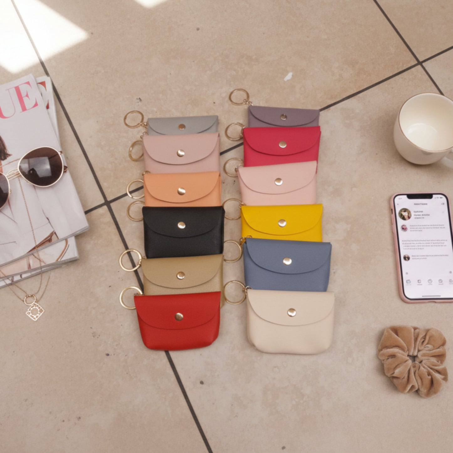 PORTACHIAVI A BORSETTA MULTICOLORE-TRENDY E SUPER FASHION