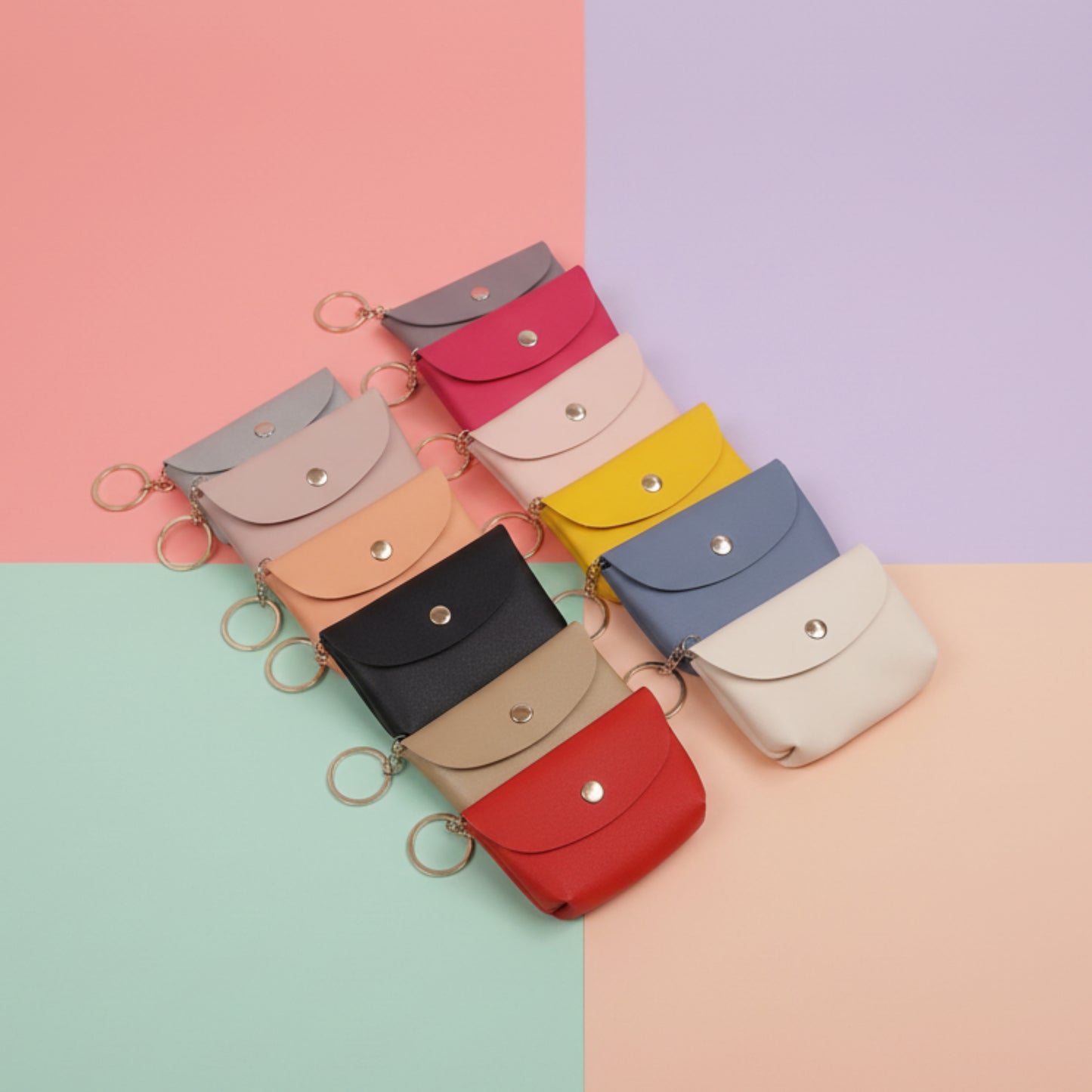 PORTACHIAVI A BORSETTA MULTICOLORE-TRENDY E SUPER FASHION