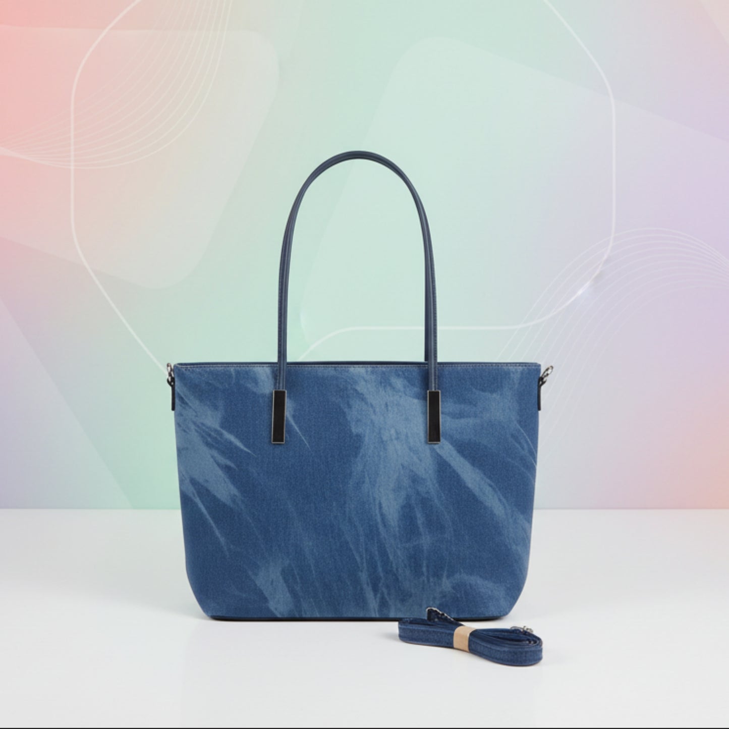 BORSA BIG RIGIDA IN JEANS A SPALLA O TRACOLLA-PRATICA E TRENDY