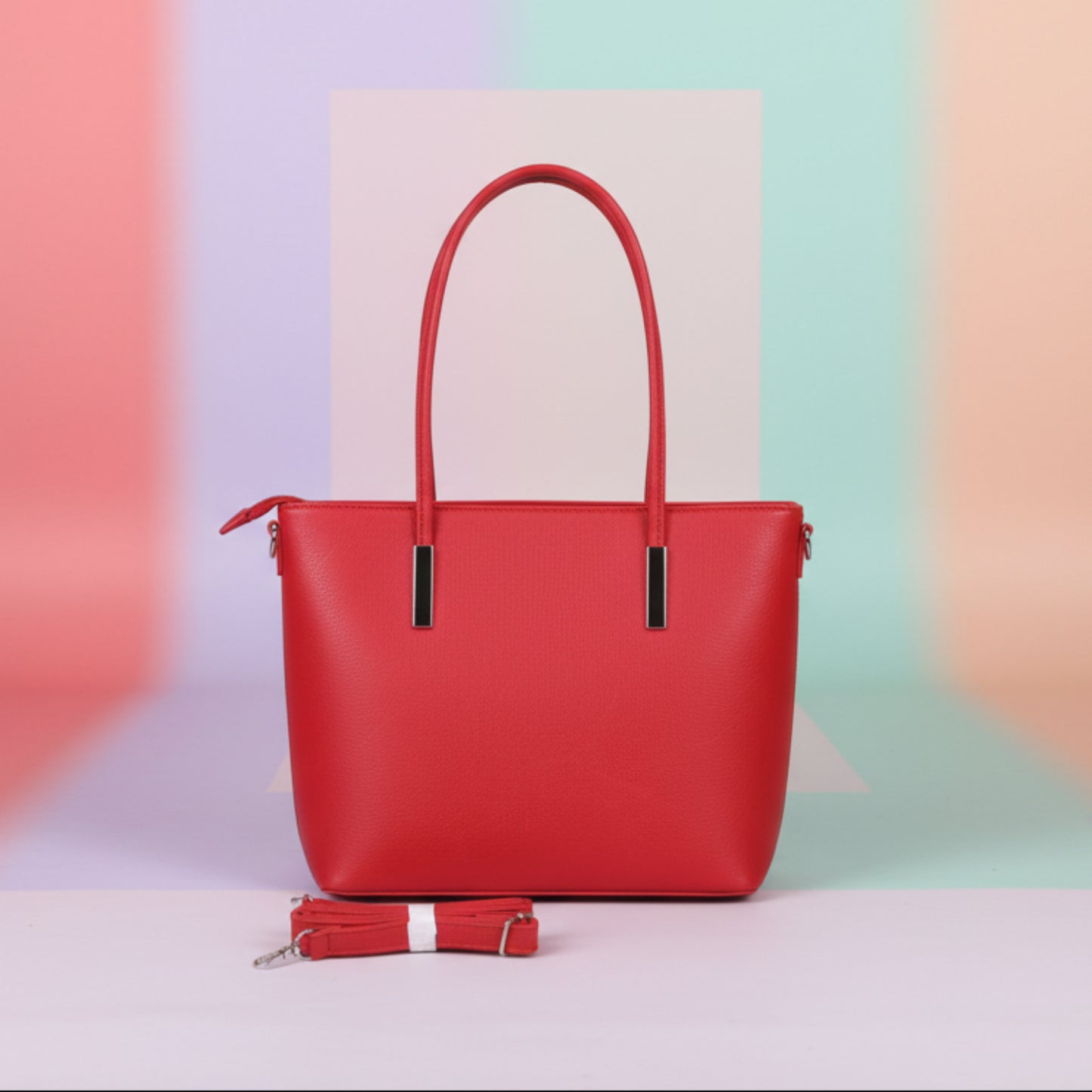 BORSA BIG COLOR RIGIDA CON TRACOLLA REMOVIBILE-PRATICA E TRENDY