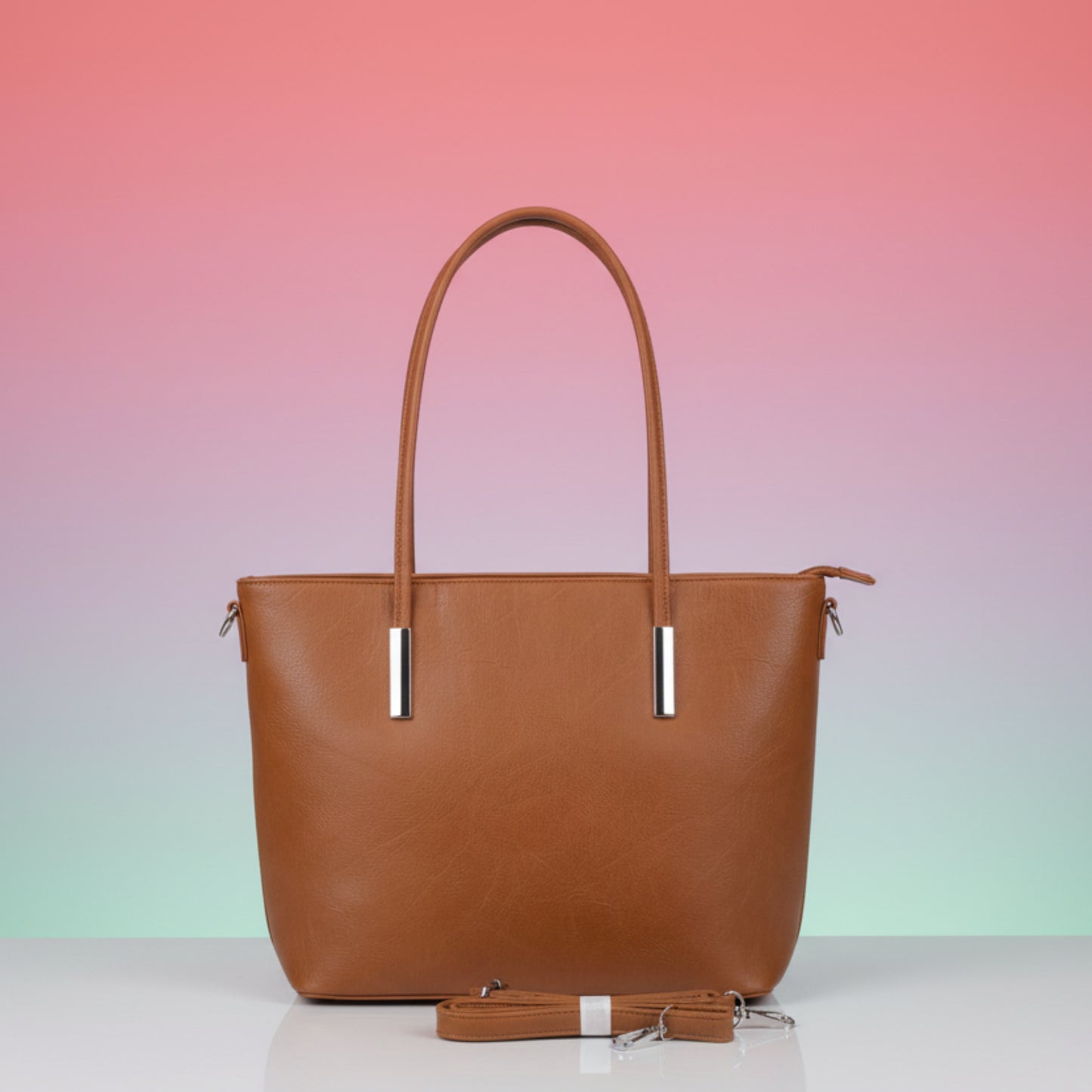 BORSA BIG COLOR RIGIDA CON TRACOLLA REMOVIBILE-PRATICA E TRENDY