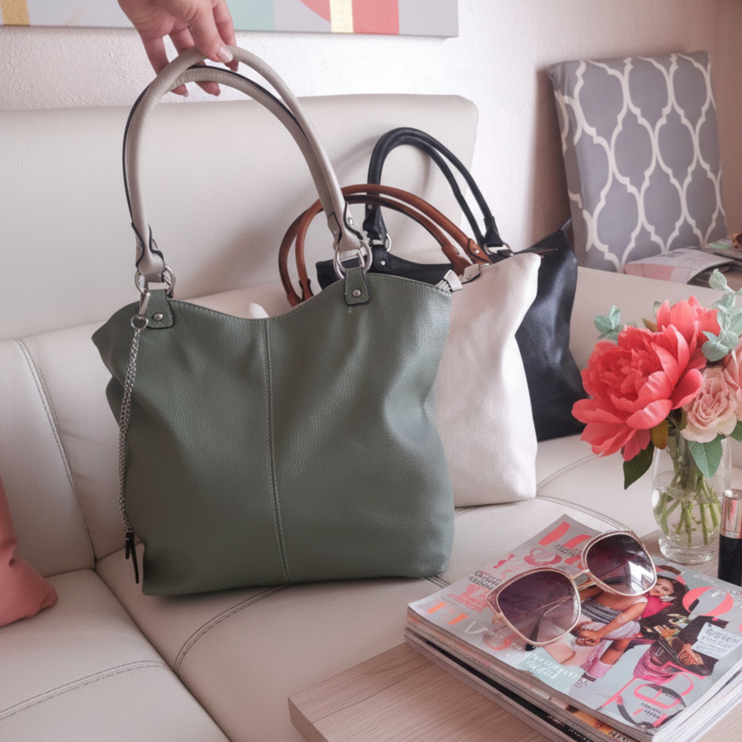 BORSA DONNA SUPER CAPIENTE CON TRACOLLA REMOVIBILE-COMODA PER TUTTI I GIORNI