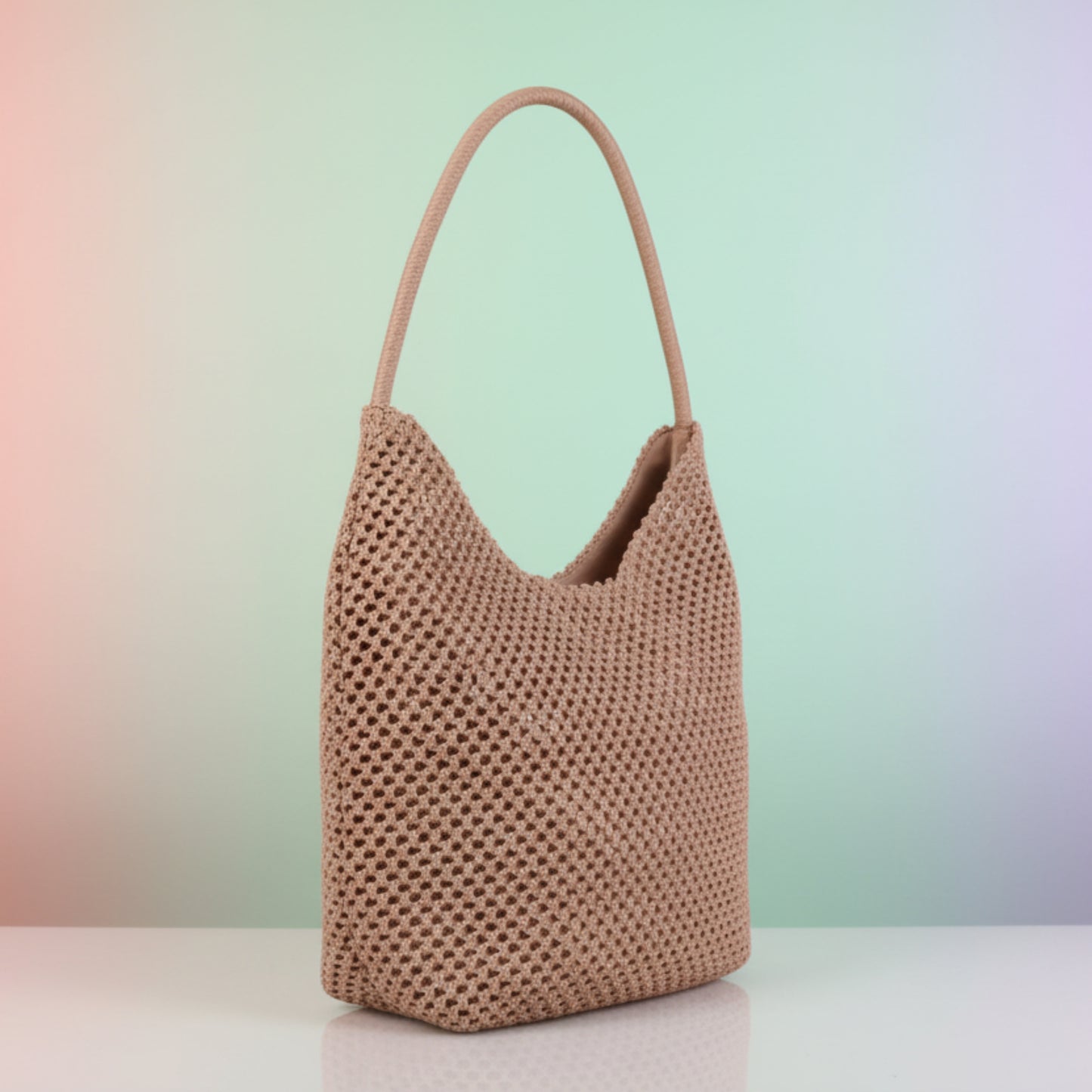 BORSA GRANDE CAPIENTE A SPALLA - BLU E ROSA