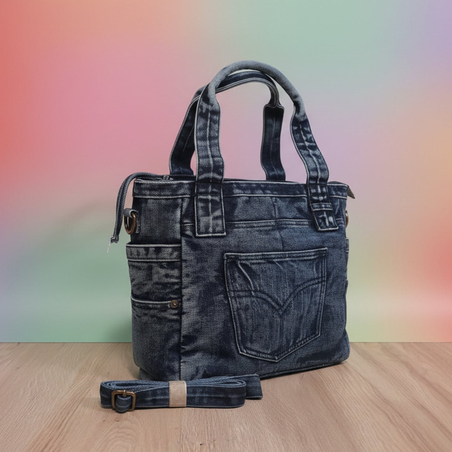BORSA IN JEANS CAPIENTE E SUPER VERSATILE