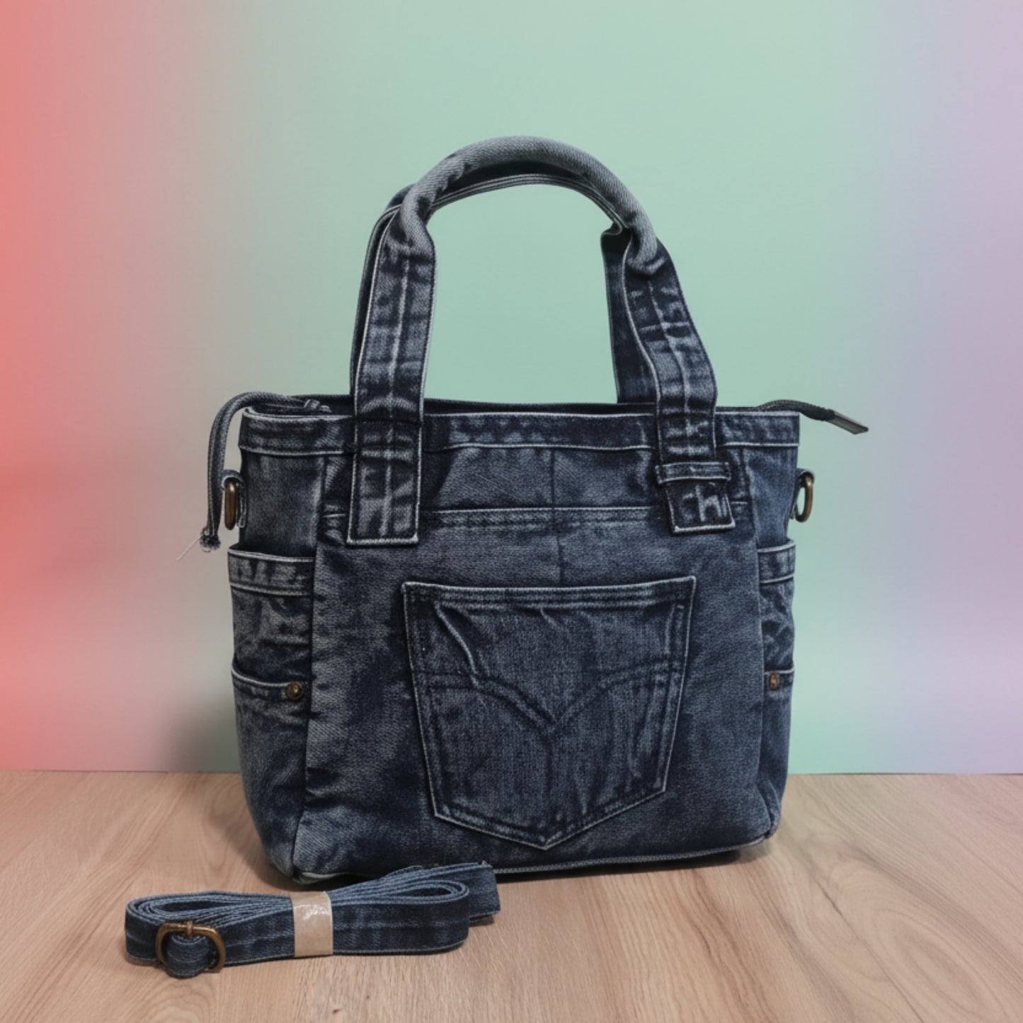 BORSA IN JEANS CAPIENTE E SUPER VERSATILE