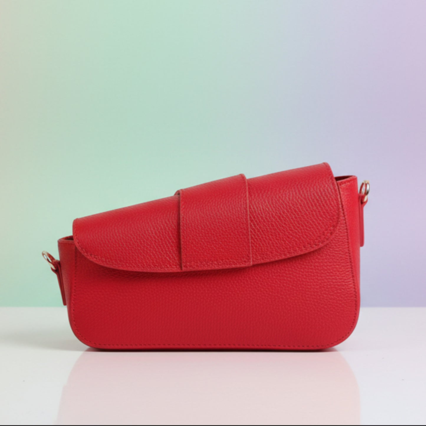 BORSA VERA PELLE MADE IN ITALY CHIC E ASIMMETRICA