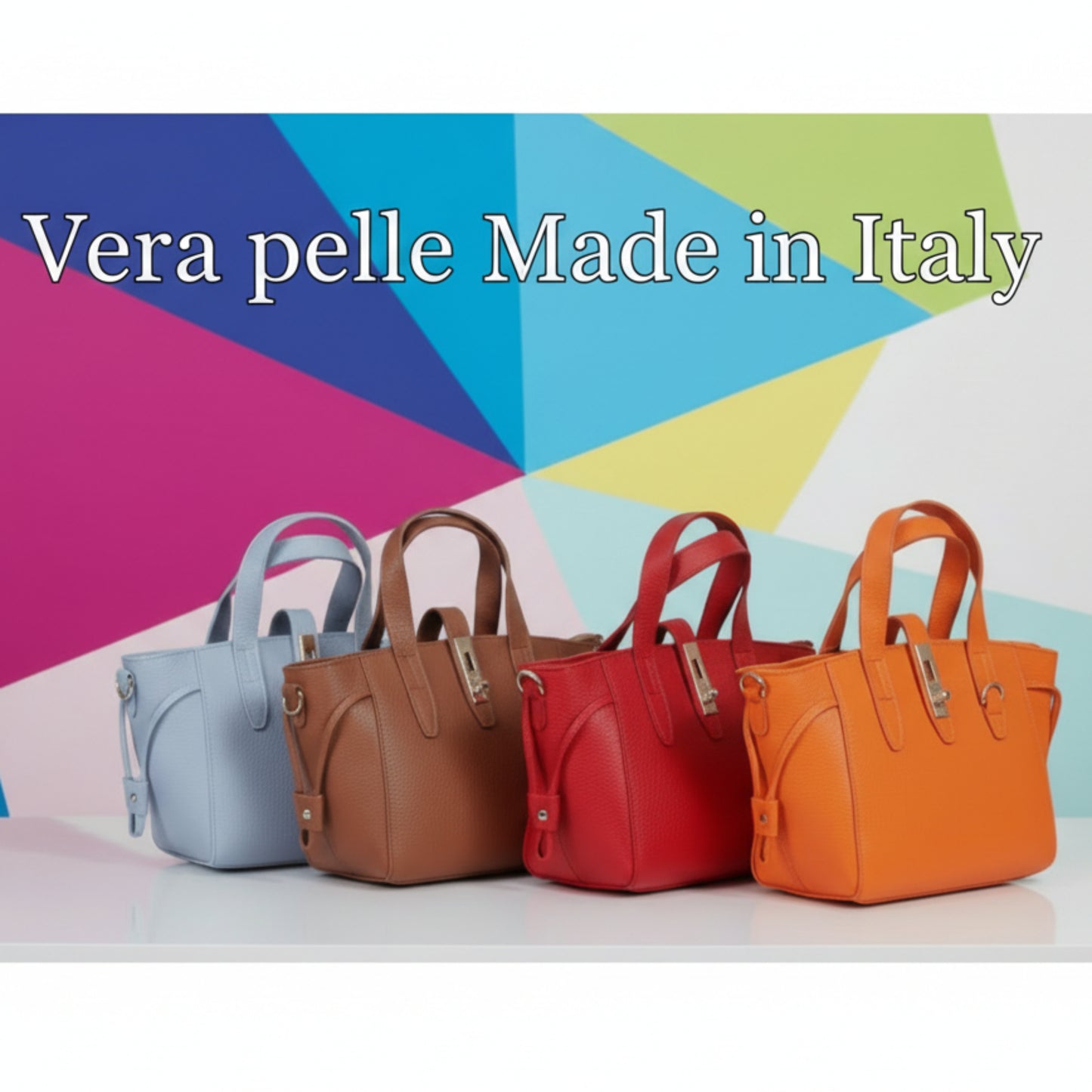 BORSA IN VERA PELLE MADE IN ITALY CON TRACOLLA - ELEGANTE & DI TENDENZA