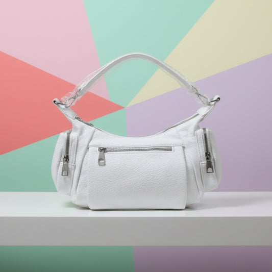 BORSA BIANCA MULTITASCHE - TRACOLLA REMOVIBILE, MODA TRENDY 2026