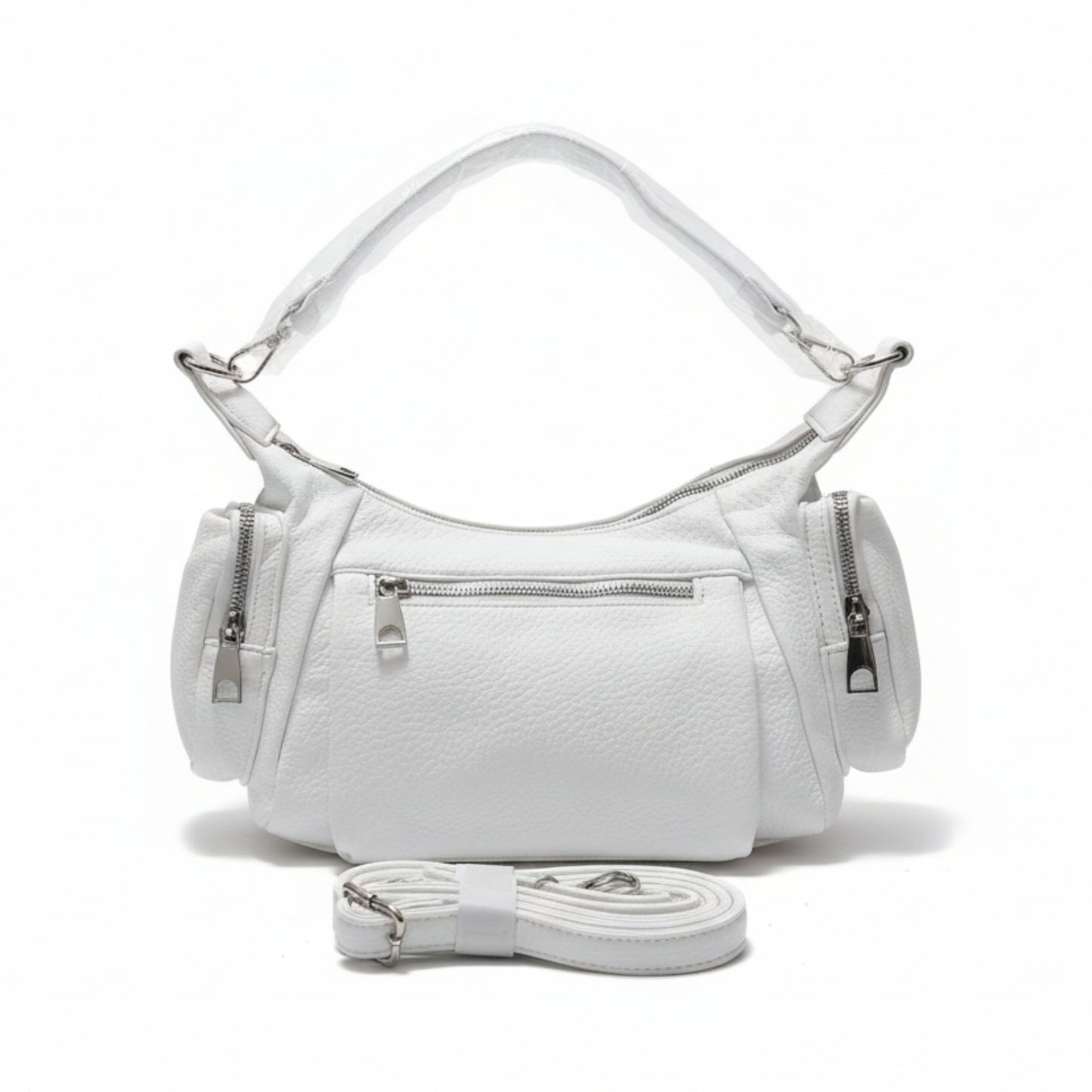 BORSA BIANCA MULTITASCHE - TRACOLLA REMOVIBILE, MODA TRENDY 2026