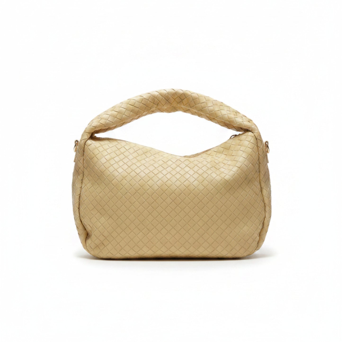 BORSA GIALLA CAPIENTE INTRECCIATA CON TRACOLLA REMOVIBILE - A MANO O CROSSBODY