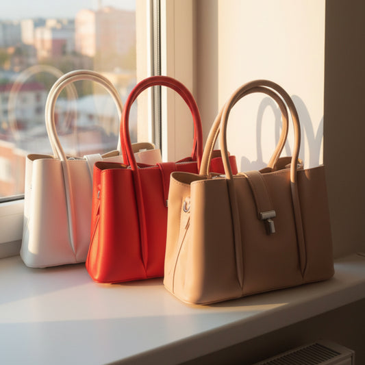 MINI BAG ELEGANTE CON CHIUSURA A ROTAZIONE E ZIP - TRACOLLA REMOVIBILE, 3 COLOR